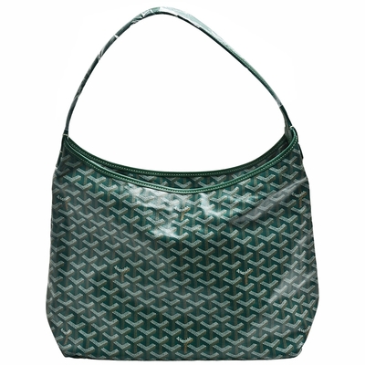 GOYARD 經典HOBO BAG系列印花防水帆布單肩購物包(綠色)