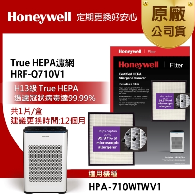 美國Honeywell H13 HEPA濾網 HRF-Q710V1 適用 HPA710WTWV1