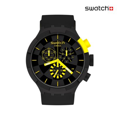 Swatch CHECKPOINT YELLOW 大錶面手錶/男錶/女錶/瑞士製造 SB02B403 (47mm)
