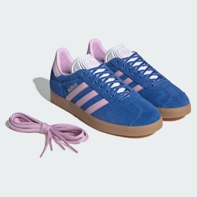 Adidas Gazelle W [JH7219] 女 運動休閒鞋 麂皮 舒適 藍 粉紅