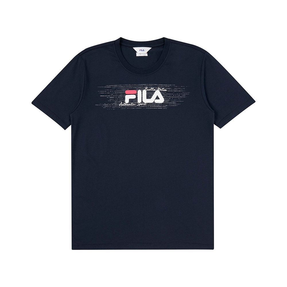 FILA 中性短袖圓領T恤-丈青 1TEA-1509-NV