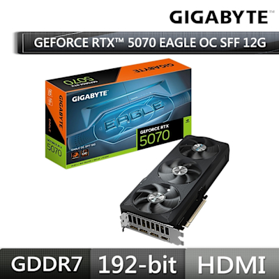 技嘉Gigabyte GeForce RTX 5070 EAGLE OC SFF 12G 顯示卡 GV-N5070EAGLE OC-12GD