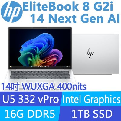 HP 惠普 EliteBook 8 G2i 14 Next Gen AI 14吋低藍光商用AI筆電(U5 332 vPro/16G/1T/DJ2J6PT)
