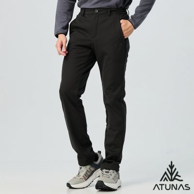 【ATUNAS 歐都納】男款SOFTSHELL防風保暖長褲A1PA2503M星夜黑/機能長褲/休閒長褲