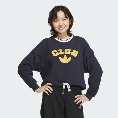 【adidas 愛迪達】 長袖上衣 大學T 女 - Originals JD6374