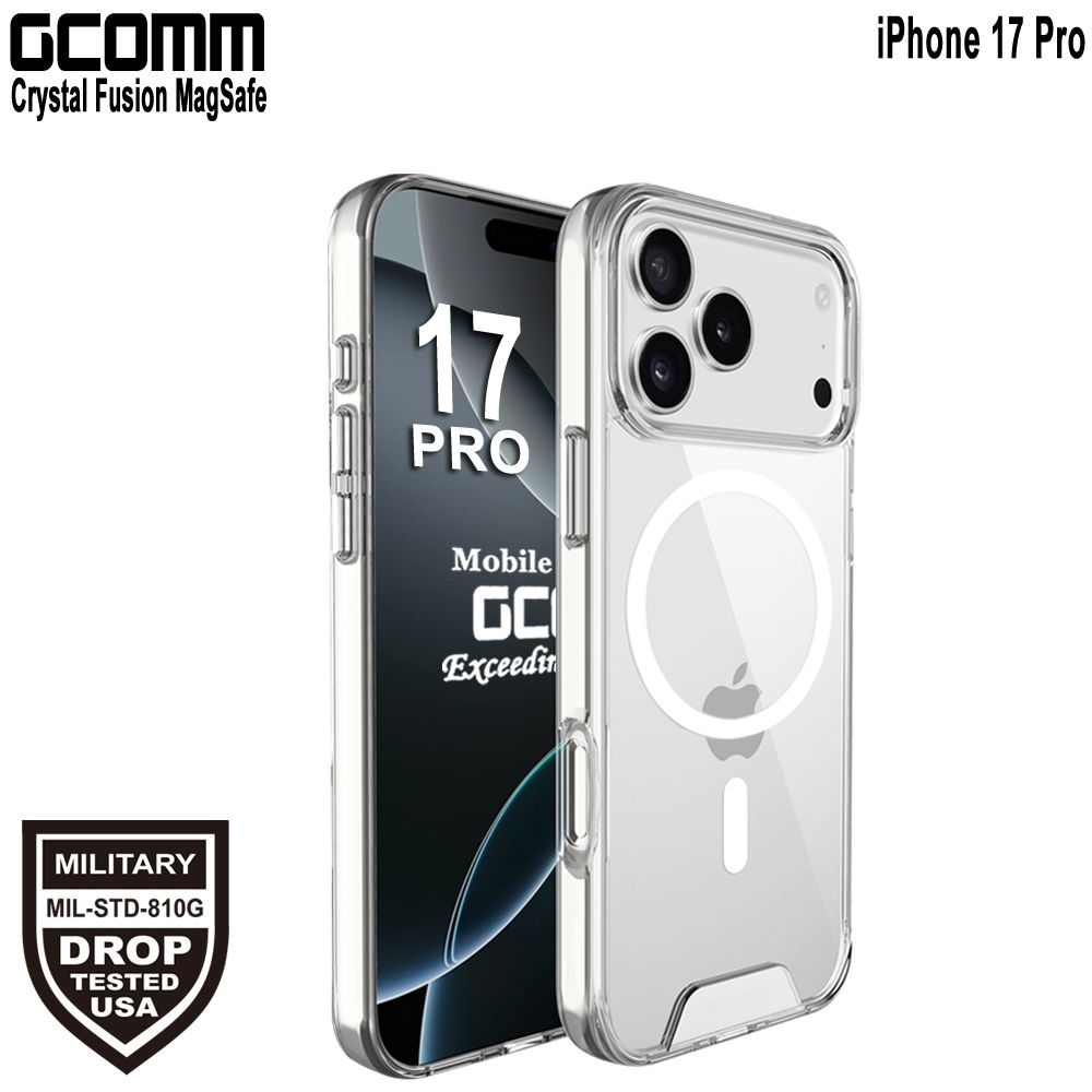 GCOMM iPhone 17 Pro 磁吸晶透軍規防摔殼 Crystal Fusion MagSafe