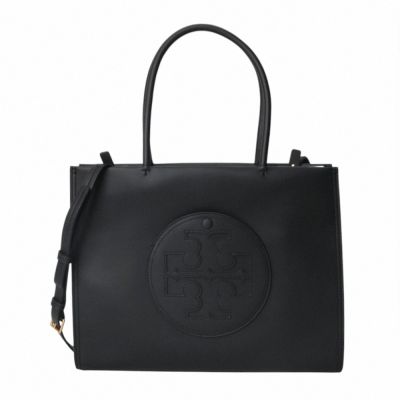 TORY BURCH Ella 牛皮革兩用托特包(黑)小款