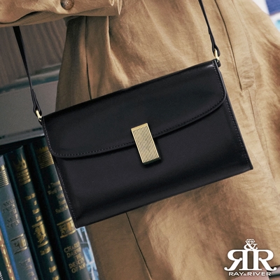 2R 艾碧牛皮WOC設計隨身斜背mini長夾包 伯爵黑