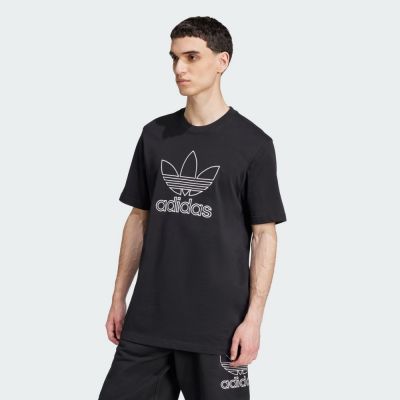 ADIDAS 愛迪達 阿迪達斯 ORIGINALS 三葉草 男,女 短袖T恤-黑色系-OUTL TREF TEE-JP1088