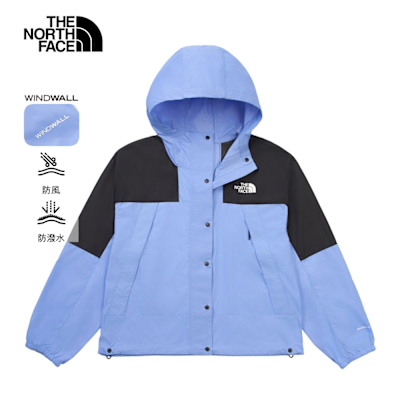 【The North Face 官方旗艦】 北面女款藍色DWR防潑水防風外套｜8DGS6M9