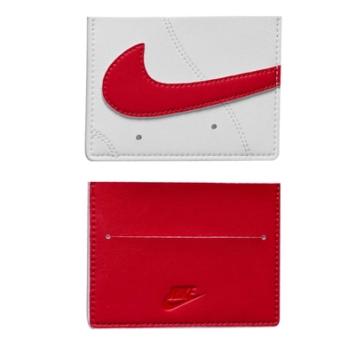 NIKE ICON AIR FORCE 1卡片夾-多用途 皮夾 信用卡 證件夾 N1009738173OS 白紅