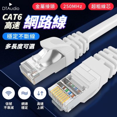 Cat.6網路線【100m】金屬接頭 RJ45 分享器 ADSL 路由器網路 乙太網路線 高速寬頻網路線 網路線