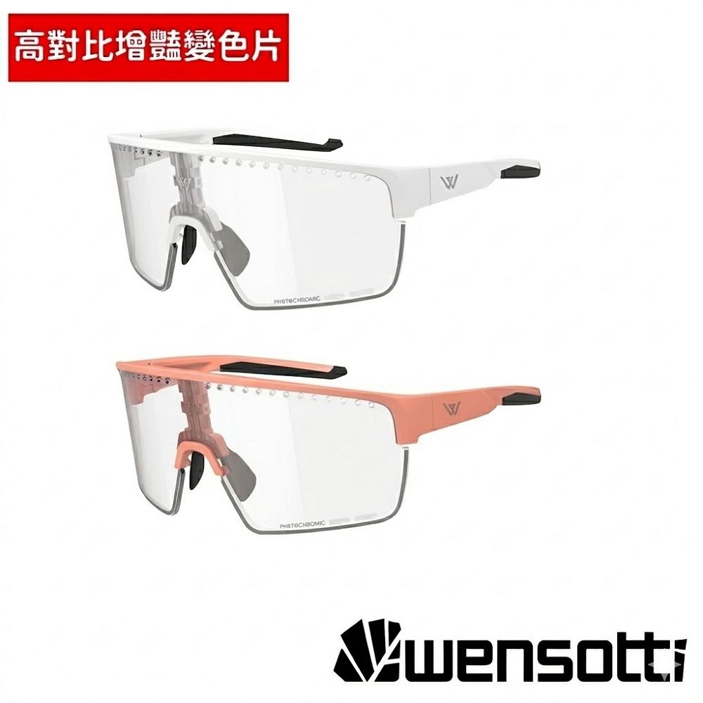 《Wensotti》WI6014高功能增艷光致變色鏡片 (護目鏡/墨鏡/運動眼鏡/近視/路跑/單車/自行車)