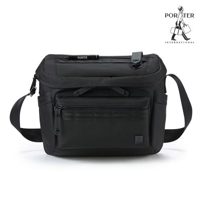 PORTER INTERNATIONAL - 自信經典NEW HEAT斜背包(M) - 黑