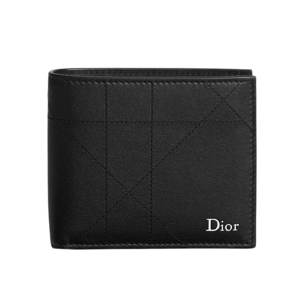 Dior 迪奧 Cannage Bifold 籐格紋 牛皮 卡夾 皮夾 短夾 黑色 2ESBH096DOQ_H00N