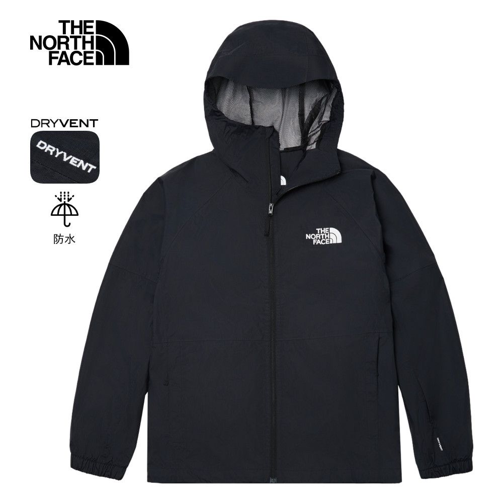 【The North Face 官方旗艦】北面男款黑色DRYVENT防水衝鋒衣｜82VM4H0 外套