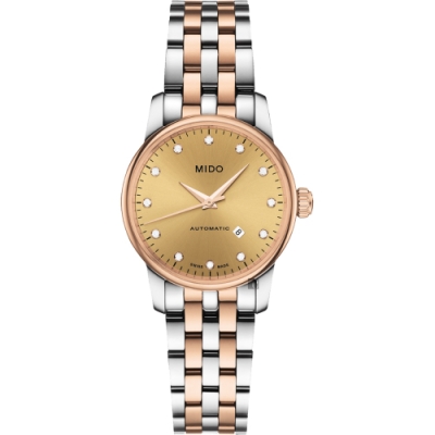 MIDO 美度 官方授權 Baroncelli 真鑽機械女錶 開學換新季 送禮推薦-29mm M76009671
