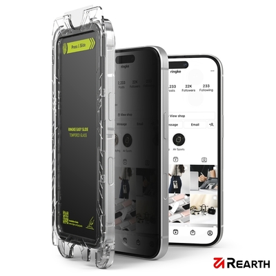 Rearth Ringke Apple iPhone 16 Pro Max 零失敗防窺玻璃保護貼(2片裝)