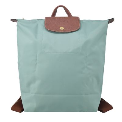 LONGCHAMP LE PLIAGE系列再生尼龍摺疊後背包(中/青瓷綠)