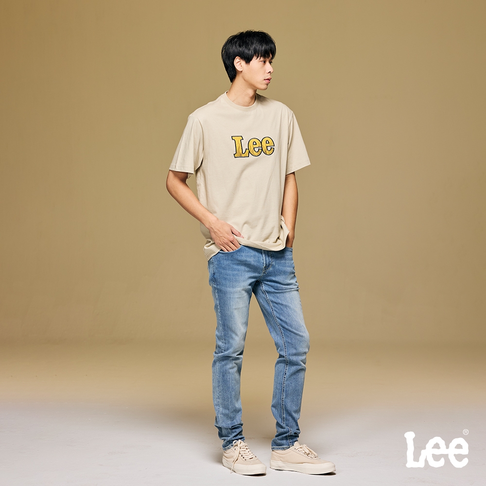 Lee 男款 706  低腰修身窄管牛仔褲 貓鬚刷白 中藍洗水 ｜101+