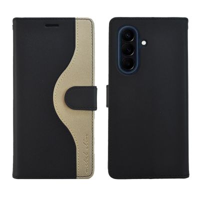 Metal-Slim Samsung Galaxy A57 5G 黑金撞色前扣磁吸TPU皮套
