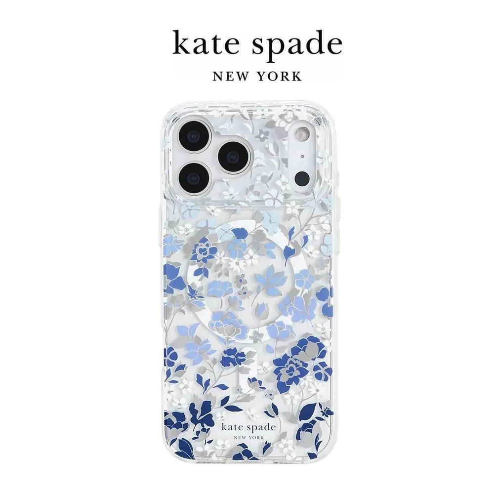 kate spade iPhone 18系列 精品磁吸防摔手機殼 皇室藍