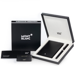 MONTBLANC 萬寶龍PIX鋼珠筆+大班護照夾禮盒組–