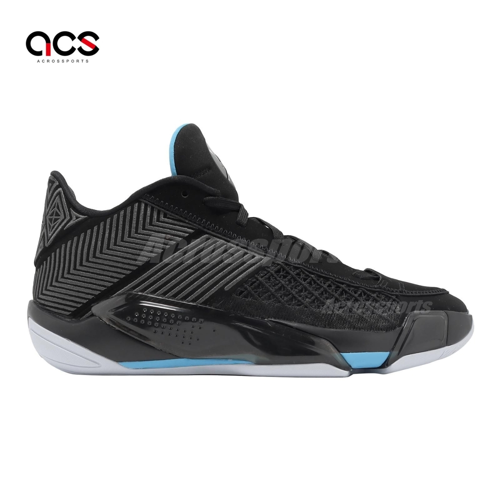 Nike 籃球鞋Air Jordan XXXVIII Low PF 男鞋黑藍Gamma Blue 38代FD2325