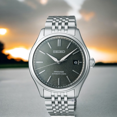 SEIKO 精工 Presage 經典 機械錶 手錶 男錶 指針錶 灰色-40.2mm SPB465J1/6R55-00H0D SK043