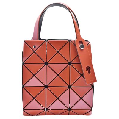 ISSEY MIYAKE 三宅一生 BAOBAO CARAT系列 3X3亮面手提包(朱紅色)