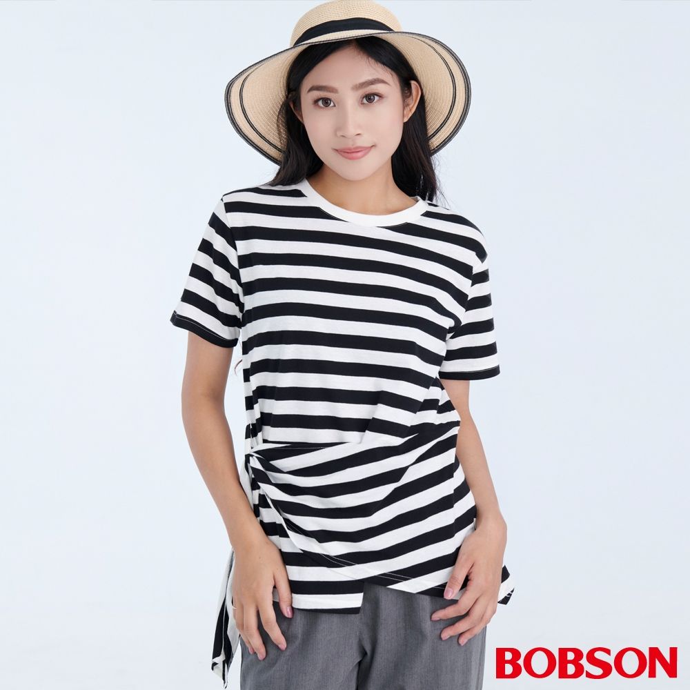 BOBSON 女款條紋變化上衣 (71077-80)