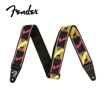 Fender Neon Monogrammed Strap 吉他背帶 黃粉