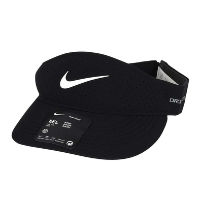 NIKE 中空遮陽帽-DRI-FIT ADV 防曬 遮陽 運動 帽子 FB6443-010 黑白