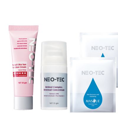 NEO-TEC妮傲絲翠 NEO-TEC 妮傲絲翠 物理性潤色防曬霜SPF50★★★(自然膚 輕盈版)+全效A醇肌活菁萃