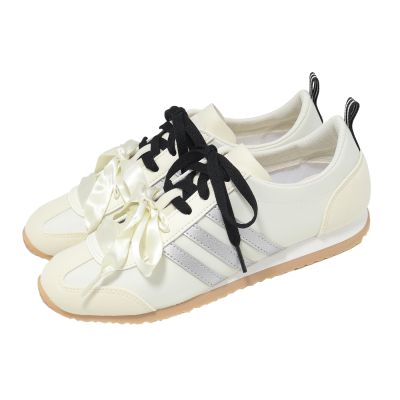 adidas 愛迪達 休閒鞋 VS JOG 2 男鞋 女鞋 米白 銀 復古 膠底 緞帶 德訓鞋 KH5560