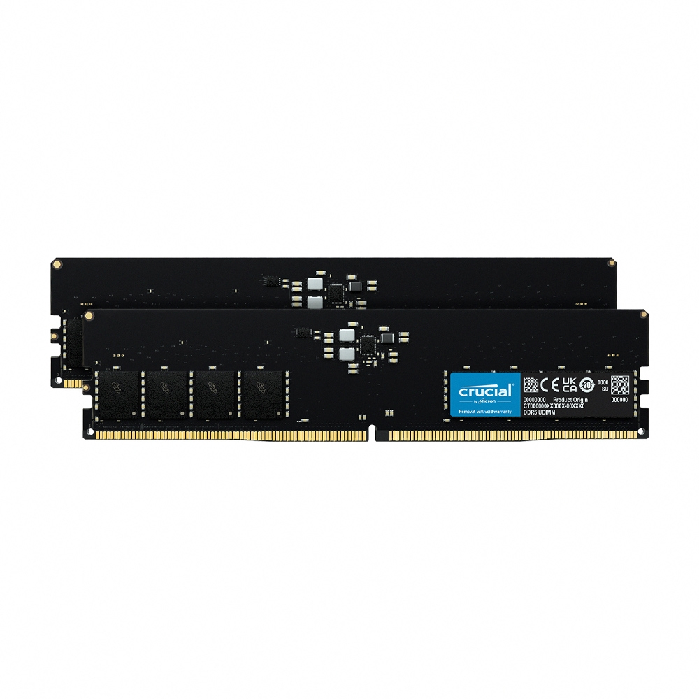美光Micron Crucial DDR5 5600/32G(16G*2)雙通道RAM 內建PMIC電源管理