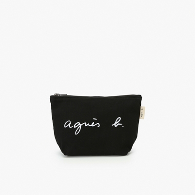 agnes b. Voyage logo 棉質化妝包收納袋(多色)