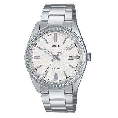 CASIO 卡西歐 帥氣冰白鋼帶男錶 MTP-1302DA-7A