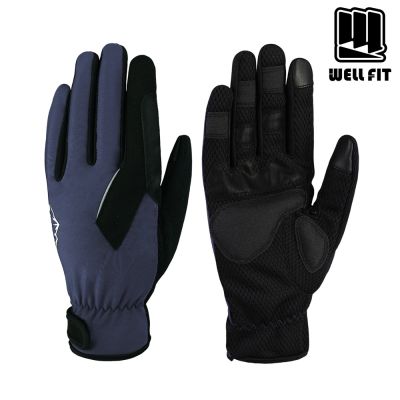 Well Fit 可觸控反光減震耐磨登山手套 OUTDOOR PRO｜海洋藍 XS-XL (UPF15+ 登山健行 止滑 耐磨手套 威飛客)