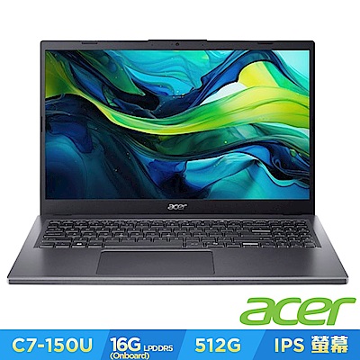 Acer 宏碁 Aspire A15-51M-74WB 15.6吋筆電C7-150U/16GB/1TB/Win11