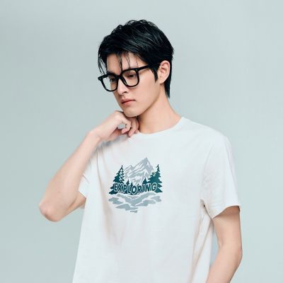 GIORDANO 男裝戶外登山印花圓領短袖T恤【多色任選】