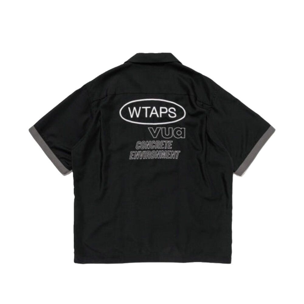 Wtaps Kingpin 01 / SS / CLPL Twill 短袖斜紋襯衫白/黑261TQDT-SHM04