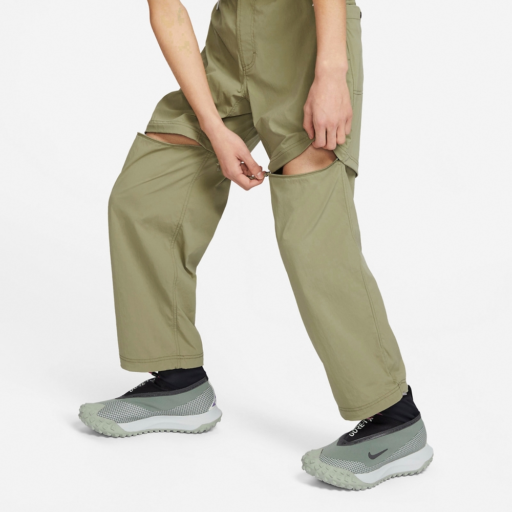 Nike 褲子ACG Trail Zip-Off Pants 男款綠可拆防潑水長褲短褲抽繩腰帶