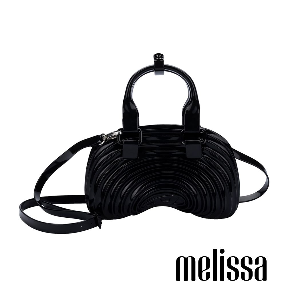 Melissa-果凍迷你保齡球兩用包-黑色