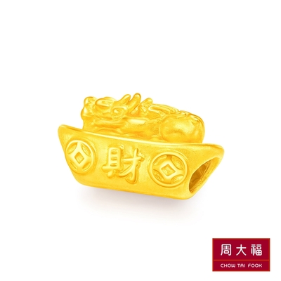 周大福招財貔貅元寶黃金路路通串珠| 周大福| Yahoo購物中心