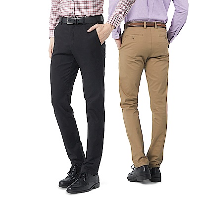 pierre cardin 皮爾卡登 男款 棉質彈力經典直筒型休閒長褲(多色任選)