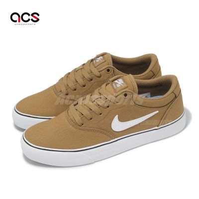 Nike 滑板鞋 SB Chron 2 CNVS 男鞋 女鞋 棕 白 帆布 休閒鞋 DM3494-200