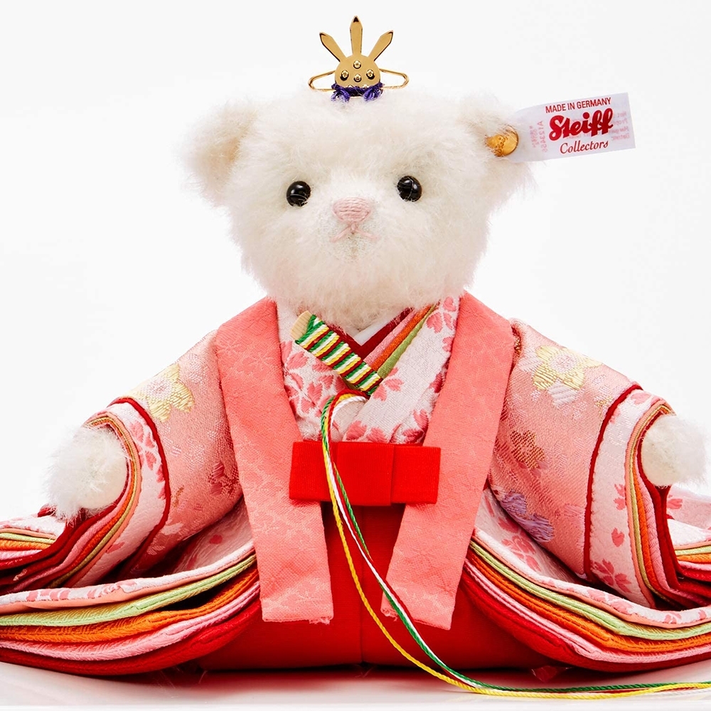 STEIFF德國金耳釦泰迪熊日本熊Hina Teddy Bear Cherry Blossom