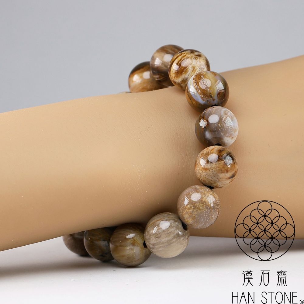 中国玉石珠　砡 漢石齋】天然樹化玉手珠手串(13.5-14.5mm/15pcs) | 漢石齋| Yahoo購物中心