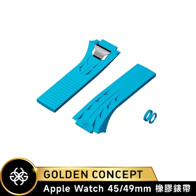 【Golden Concept】Apple Watch 45/49mm 橡膠錶帶 RSIII-BL